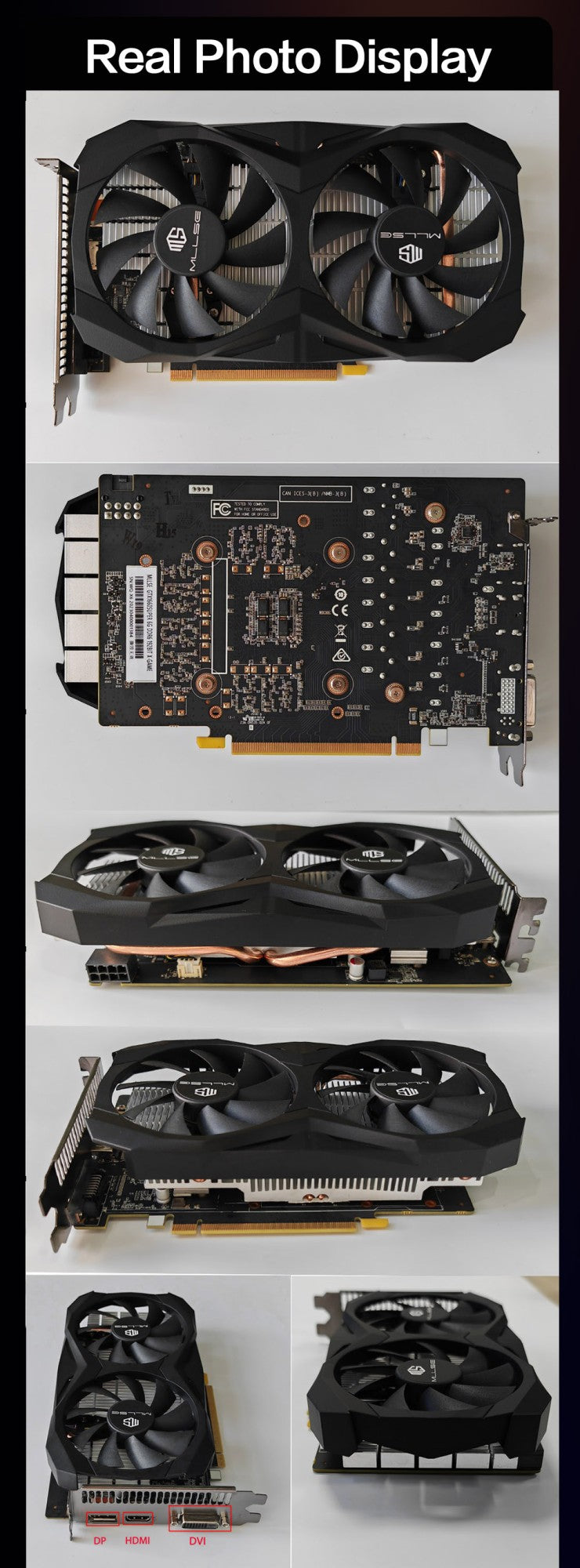 MLLSE Placa de Vídeo para Jogos GTX 1660 Super 6GB Placa De Video GDDR6 192 Bit PCI-E 3.0×16 8Pin gtx 1660super 6gb Placa de Vídeo para Jogos