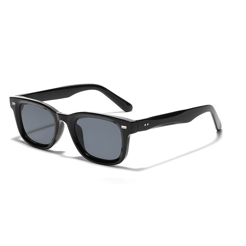 Óculos de sol retrô pequenos quadrados femininos e masculinos com rebites, lentes laranja, moda, óculos de sol de luxo, UV400, marca Oculus, óculos femininos Gafas