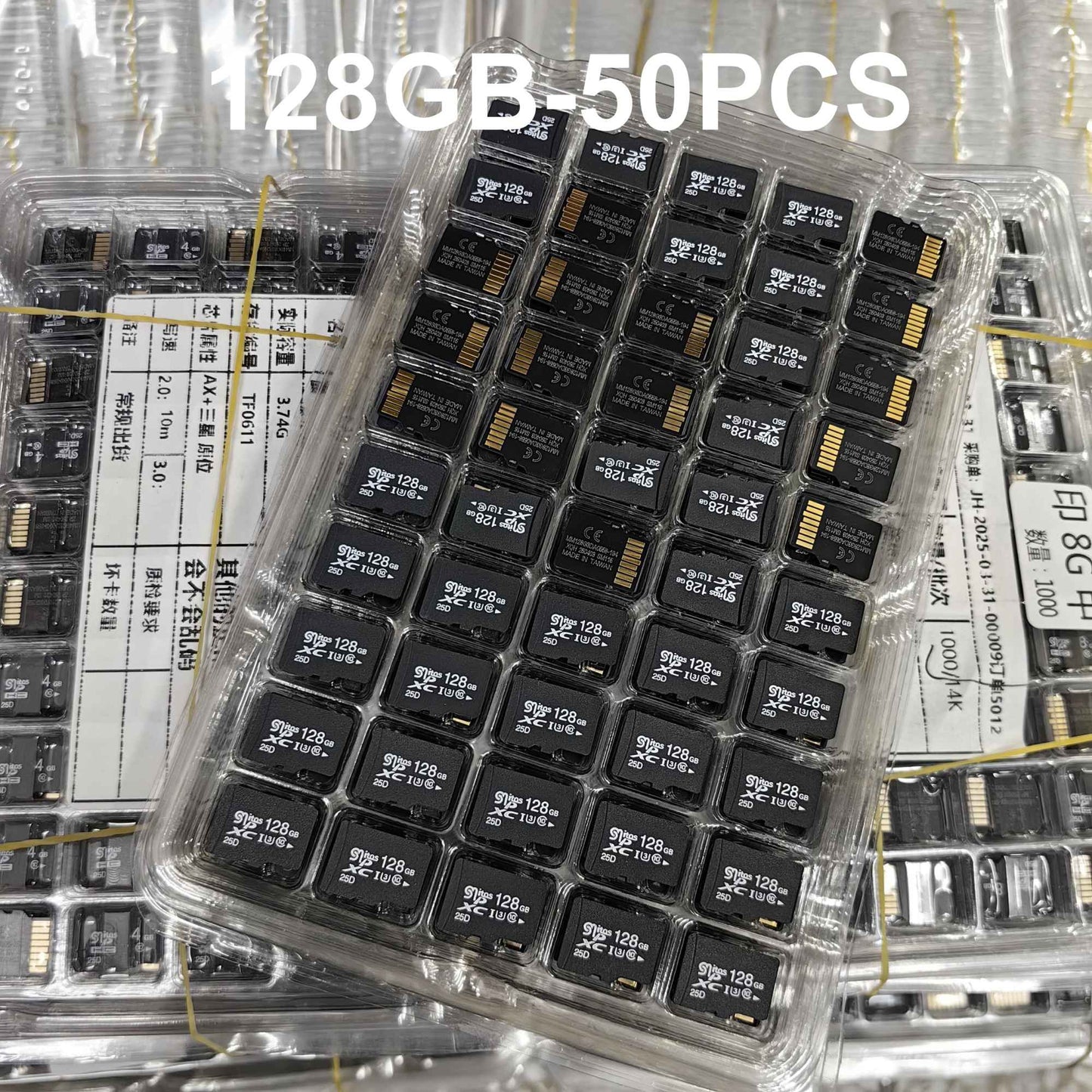 ?CeaMere 50Pcs SD TF Card Bundle, 2GB/8GB/32GB/64GB Class 10 U3 Memory Card for Smartphones Cameras Drones Action Cameras Table