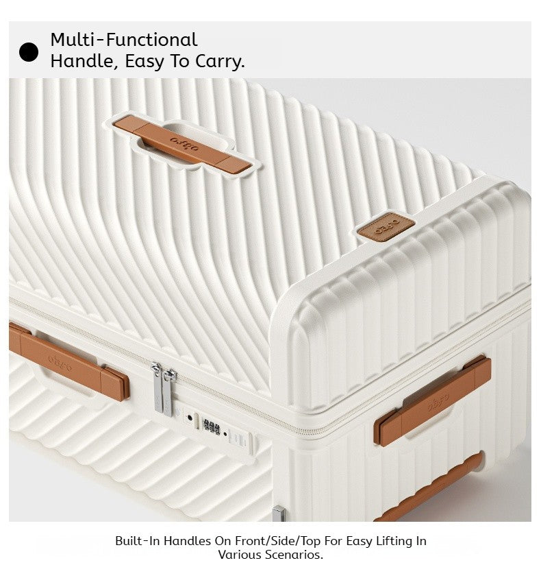 Ofgo Suitcase 20-30 Inches | Cup Holder/Waterproof Pc Suitcase Large Capacity Spinner Suitcase Tsa Travel Trolley Case With Lock