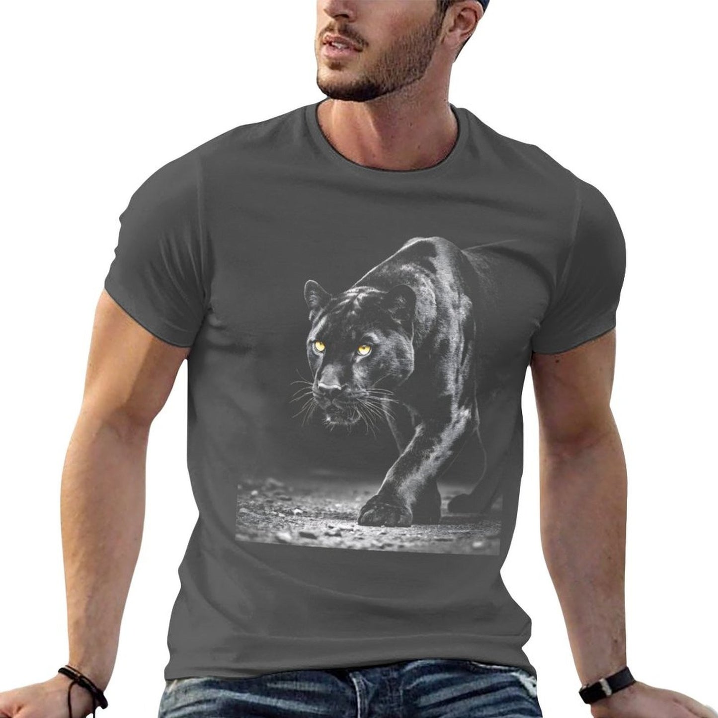 Black Panther T-Shirt cotton t shirt man t shirt man plain T-Shirt