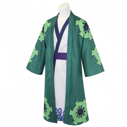 Fantasia Wano Country Roronoa Of Zoro Cosplay Kimono Anime Pirate Disfraz Costume Men Male Halloween Carnival Party Clothes