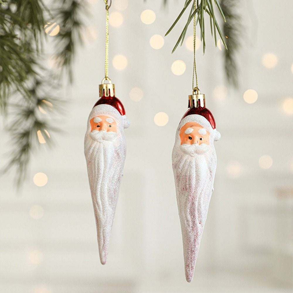 2PCS Red&white Christmas Hanging Decoration Plastic Santa Clause Xmas Ornament Ball Festival Camera Owl Xmas Baubles