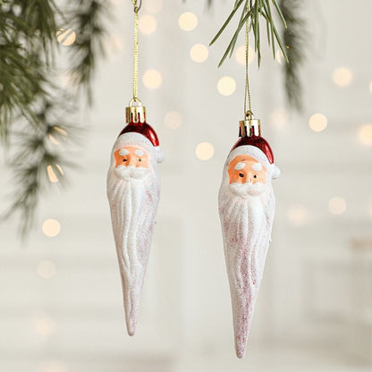 2PCS Red&white Christmas Hanging Decoration Plastic Santa Clause Xmas Ornament Ball Festival Camera Owl Xmas Baubles