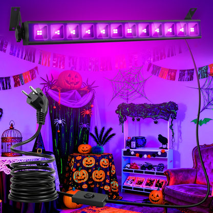 1/2/3Pack Purple LED Stage Light Bar, EU 220-240V, for Ramadan, Easter, St. Patrick's Day Holiday Party Lighting