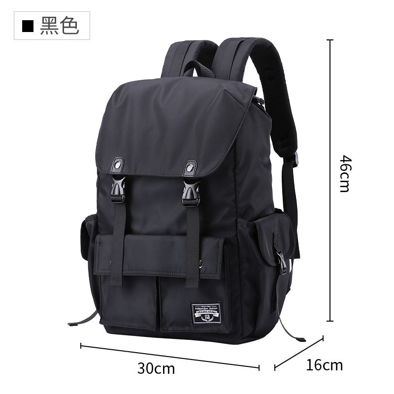 Mochila Masculina Impermeável de Grande Capacidade com Cordão para Homens Oxford Durável Viagem Faculdade Aluno Notebook Escola Livros