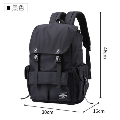 Mochila Masculina Impermeável de Grande Capacidade com Cordão para Homens Oxford Durável Viagem Faculdade Aluno Notebook Escola Livros