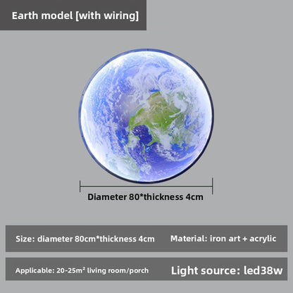 Modern LED Lunar Wall Lamp, Planetary Elegant Design Ceiling Lamp for Bedroom, Living Room Decor