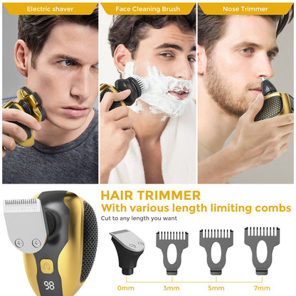 Sejoy Men 6D Floating Men Electric Shaver Wet Dry Beard Hair Trimmer Electric Razor Rechargeable Bald Head Shaving Machine