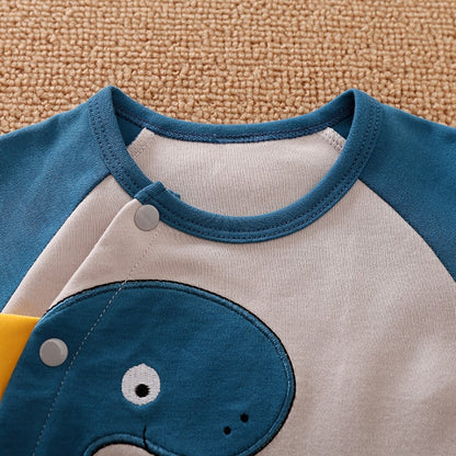 Dinosaur Printed Clothes Spring and Autumn Baby Boys Girls Clothing Cartoon 0-18 months Newborn Baby Newborn Long Sleeve Print