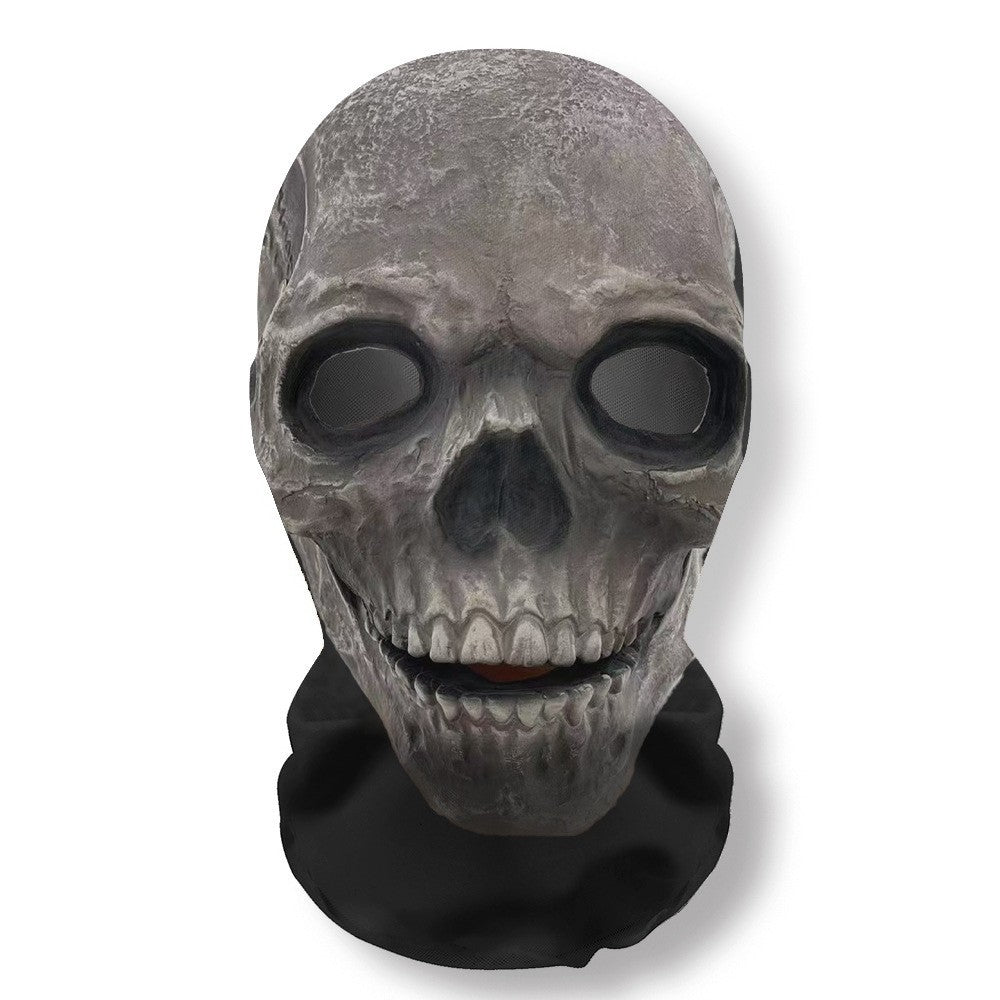 Halloween Ghost 3D Printed Mask, Stretchy Mesh Full Head Accessory, Fun Horror Cosplay Party Halloween