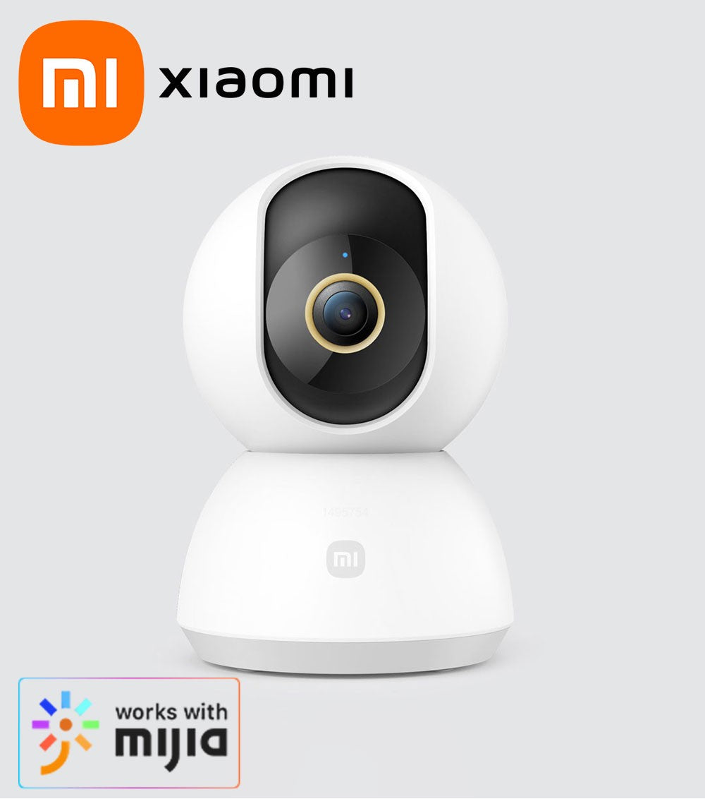Câmera de Segurança Inteligente Xiaomi 360° Mi PTZ 2K Webcam 1296P 3 Megapixel Detecção Humana por IA Visão Noturna Webcam Funciona com Miji