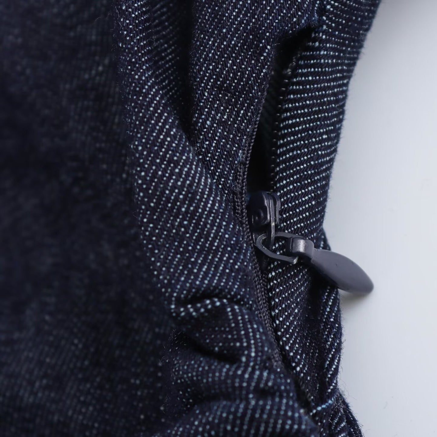 ETJ 2025  Spring New 1975 series denim MIDI dress with lapel side zipper fashion wrinkle waist slim elegant dress