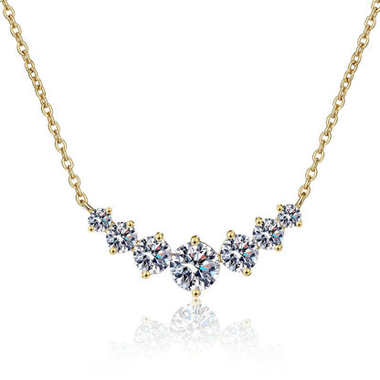 1.7-5.0ct D Cor Moissanite Feminino Pingente Prata Colar Para Mulheres Correntes Festa Noiva Joias Finas Colar de Prata Esterlina 925
