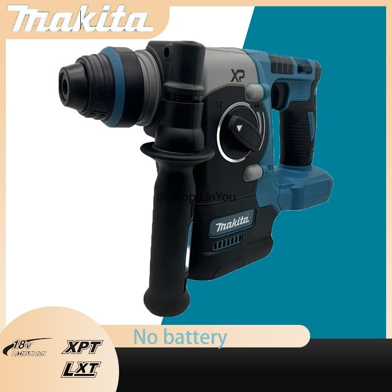 Furadeira de Impacto Rotativa Makita HR140D18V a Bateria Brushless 3 Modos Martelete Elétrico para Concreto Metal Madeira com Luz LED Ferramenta Elétrica