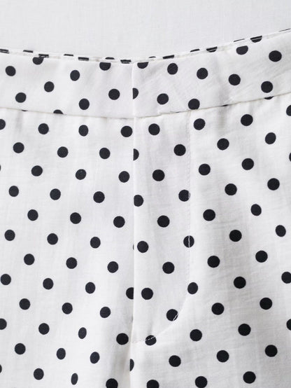 HH Woman Autumn Long Sleeves Turtleneck Zipper With Pockets Drawstring Casual Coats Women Fashion Polka Dot Printed Jacket