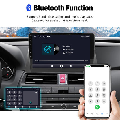 64G 10" Android 14 For 2008-2013 Honda Accord 8 Apple Carplay Car Stereo GPS Navigation WiFi FM Radio Head Unit SWC Bluetooth