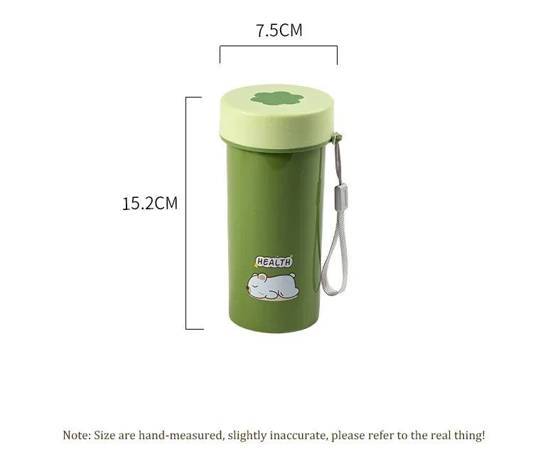 Conjunto de Copo Lancheira Infantil de Plástico Portátil 1200ML com Garfo e Lancheira Infantil com Copo de Água, Recipiente para Armazenamento de Alimentos