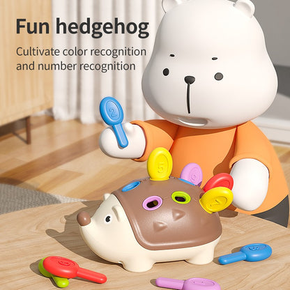 Hedgehog Montessori Baby Toys Hand-eye Coordination Fine Motor Training Develop Concentration Children Sensory Educational Toy