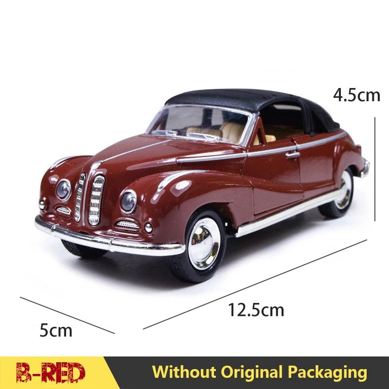 1:32 Alloy Diecast Mustang GT Classic Vintage Car Model Pull Back Car Miniature Vehicle Replica For Collection Gift for Kid