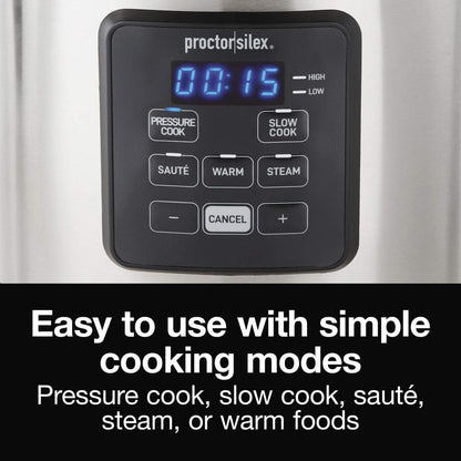 Panela de Pressão Elétrica 4 em 1 Multifuncional Cozimento Lento a Vapor Salteado Panela de Arroz Aço Inox Antiaderente 2,8 Litros Eletrodoméstico de Cozinha