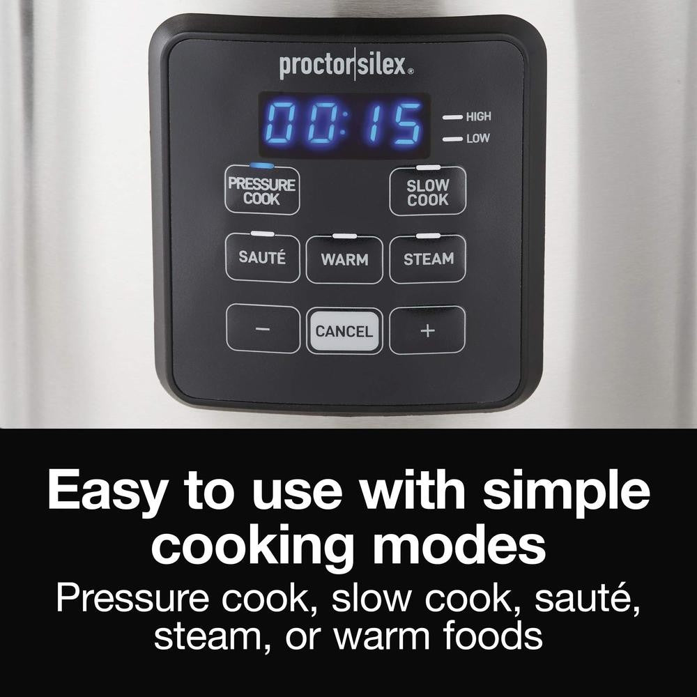 Panela de Pressão Elétrica 4 em 1 Multifuncional Cozimento Lento a Vapor Salteado Panela de Arroz Aço Inox Antiaderente 2,8 Litros Eletrodoméstico de Cozinha