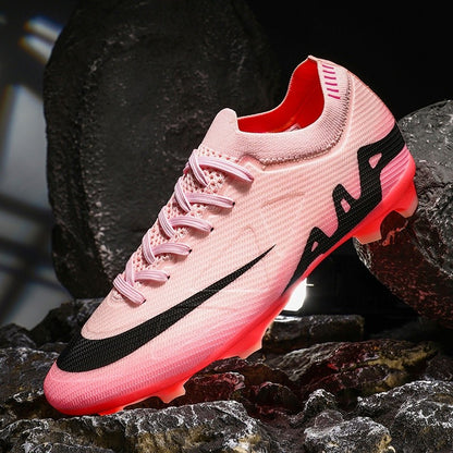 New Men Football Boots Match Indoor Long Spikes Ultralight Grass Cleats Breathable Soccer Shoes Sneakers Training Drop Shipping