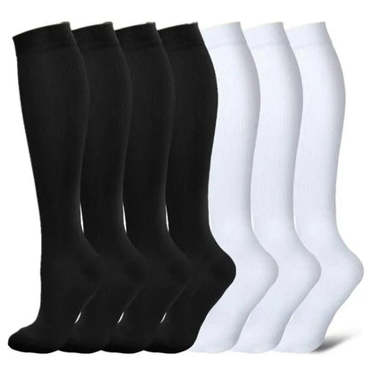 3/6/7 Double Compression Socks Varicose Socks Men Women With Diabetes Pregnancy Elastic Socks Gym Outdoor Sports Rugby Running