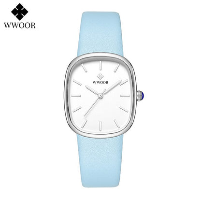 WWOOR New Reloj Fashion Women's Bracelet Watch Luxury Brand Elegant Dress Quartz Clock Waterproof Top Ladies Wristwatch Gift Box