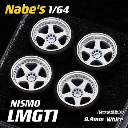 1/64 Chika  Wheels with Rubber Tires Model Car Modified Parts BBS RS  JDM VIP For Hotwheels Tomica MiniGT ?Supplied with axle?