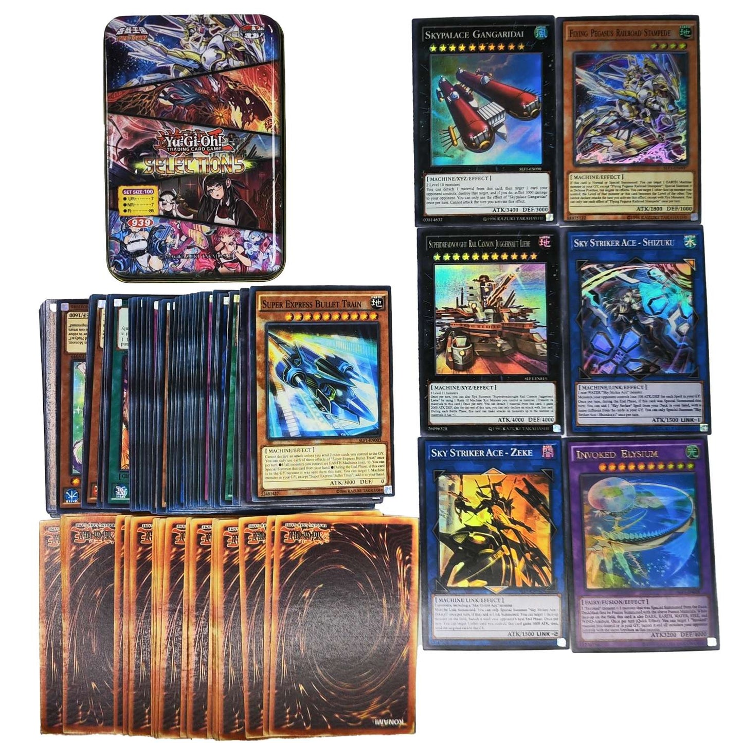 Yu Gi Oh Cards PACK DE DEUS EGÍPCIO Deck de Cartas Inglês TCG Holográfico Dourado Dragão Branco Jogo de Duelo Coleção de Cartas com Caixa de Lata