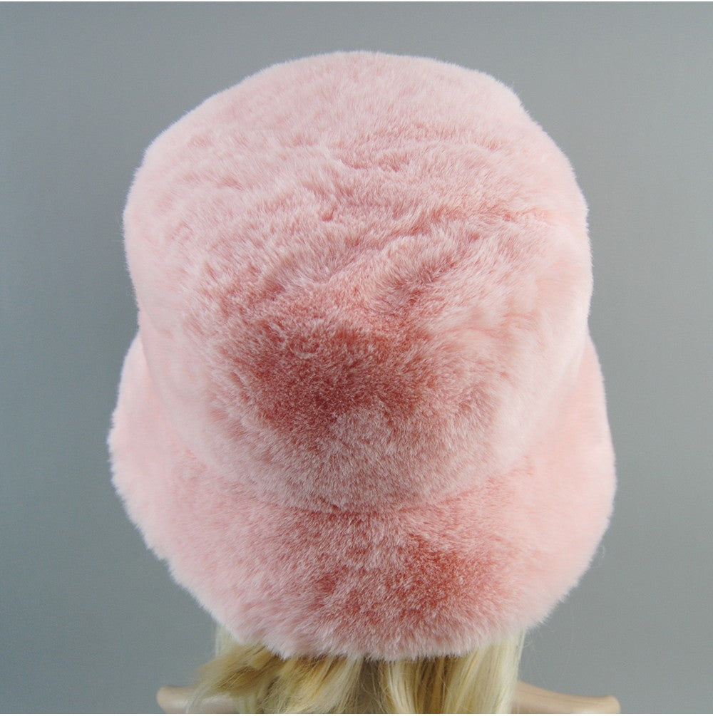 Hot Fashion Fake Rabbit Fur Hats Super Soft Women Winter Hat Cotton Lining Warm Russian Fashion Ski Beanies Plush Solid Color