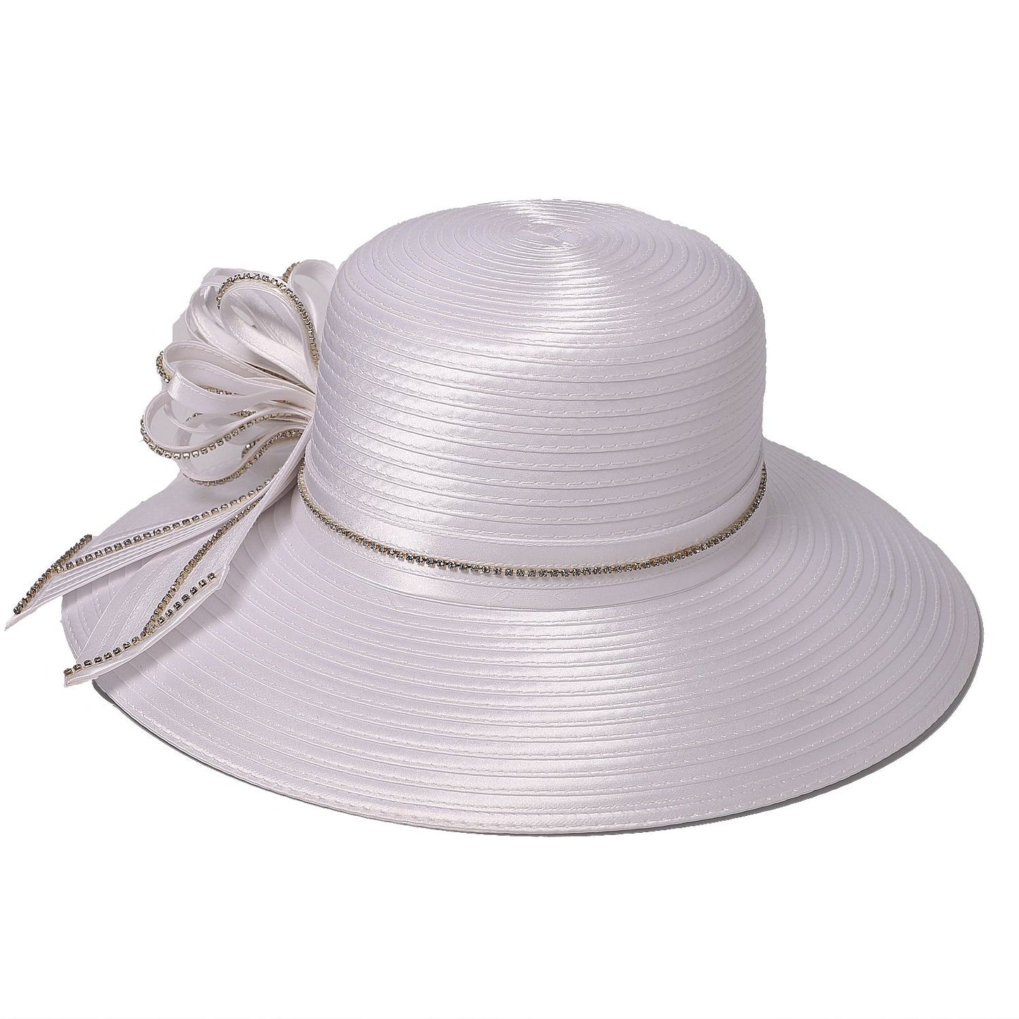 Chapéu Fedora Feminino Elegante Preto Vestido Formal Senhora Igreja Coquetel Chá Festa Chapéus Derby para Mulheres Laço Flor Aba Larga Chapéus Cloche