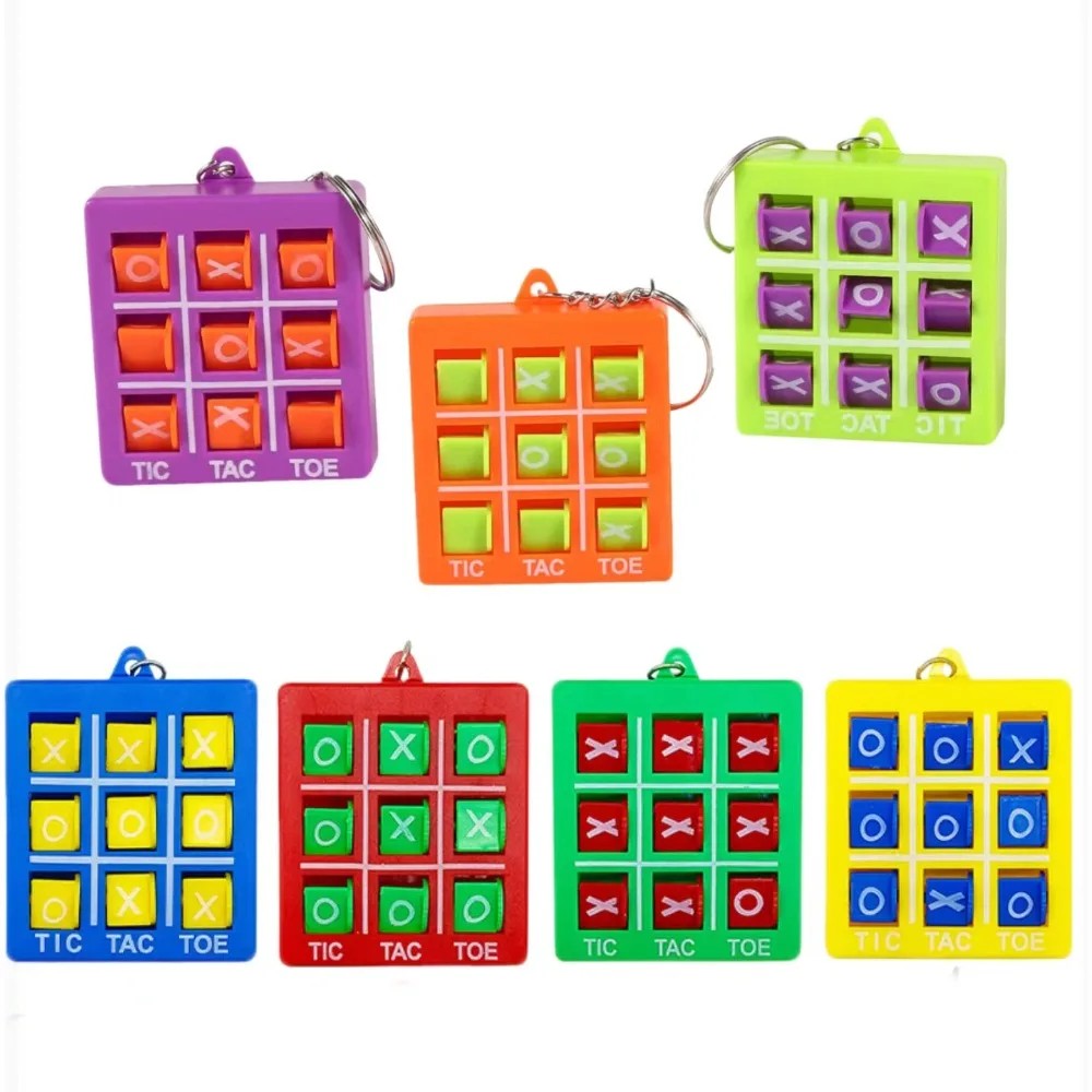 6-30PC with Key Chain Tic Tac Toe Puzzle Game Children Birthday Wedding Party Guest Gifts Kindergarten School Party Small Gifts