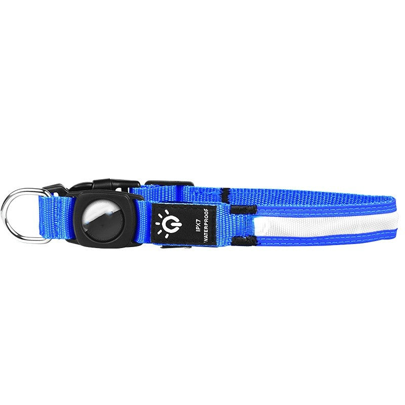 Coleira para Cães Quente Manga Protetora Airtag Sem Rastreador de Posicionamento Impermeável LED Pet Luminosa Coleira para Gatos