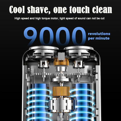 Mini Shaver On-The-Go, Portable Electric Shaver for Men, Dry Shave, USB-C?IPX7 Waterproof Easy Cleaning, Battery Indicator