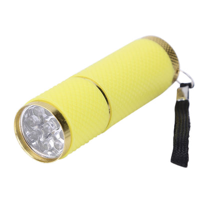 Mini Torch 9 LED Flashlight For Children Adult Aluminum Alloy Night Fishing LED Torch with Lanyard Outdoor Camping Light