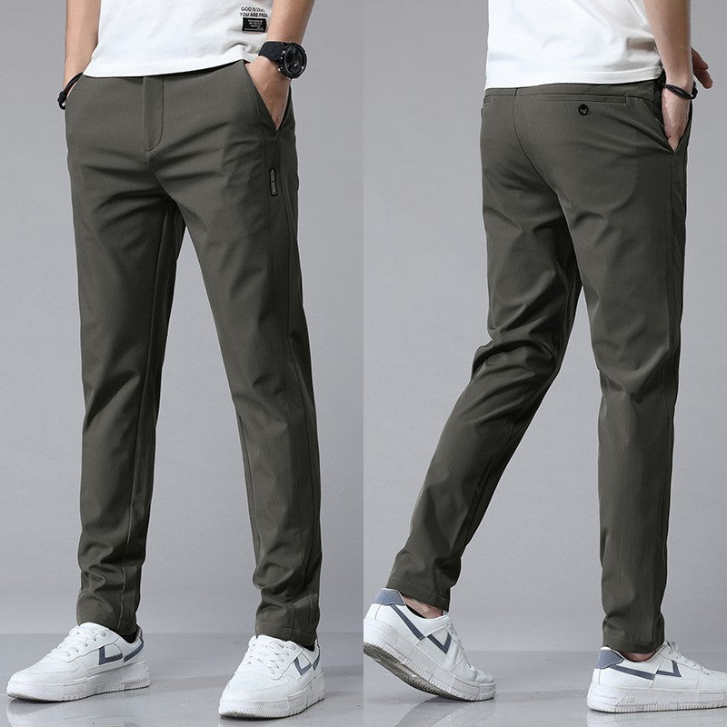 5 Colors Spring Summer Ultra-thin Men's Stretch Slim Straight Casual Pants High Quality Fashion Breathable Golf Sports Trousers