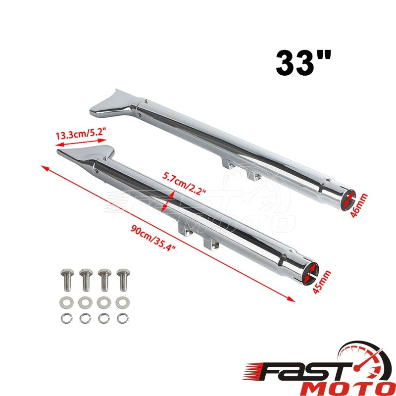 Motorcycle Fishtail Exhaust Muffler For Harley Softail Deluxe EFI FLSTNI Deuce FXSTDI Heritage Classic Engine Exhaust System