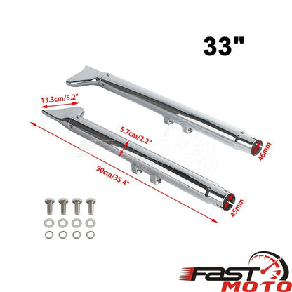 Motorcycle Fishtail Exhaust Muffler For Harley Softail Deluxe EFI FLSTNI Deuce FXSTDI Heritage Classic Engine Exhaust System