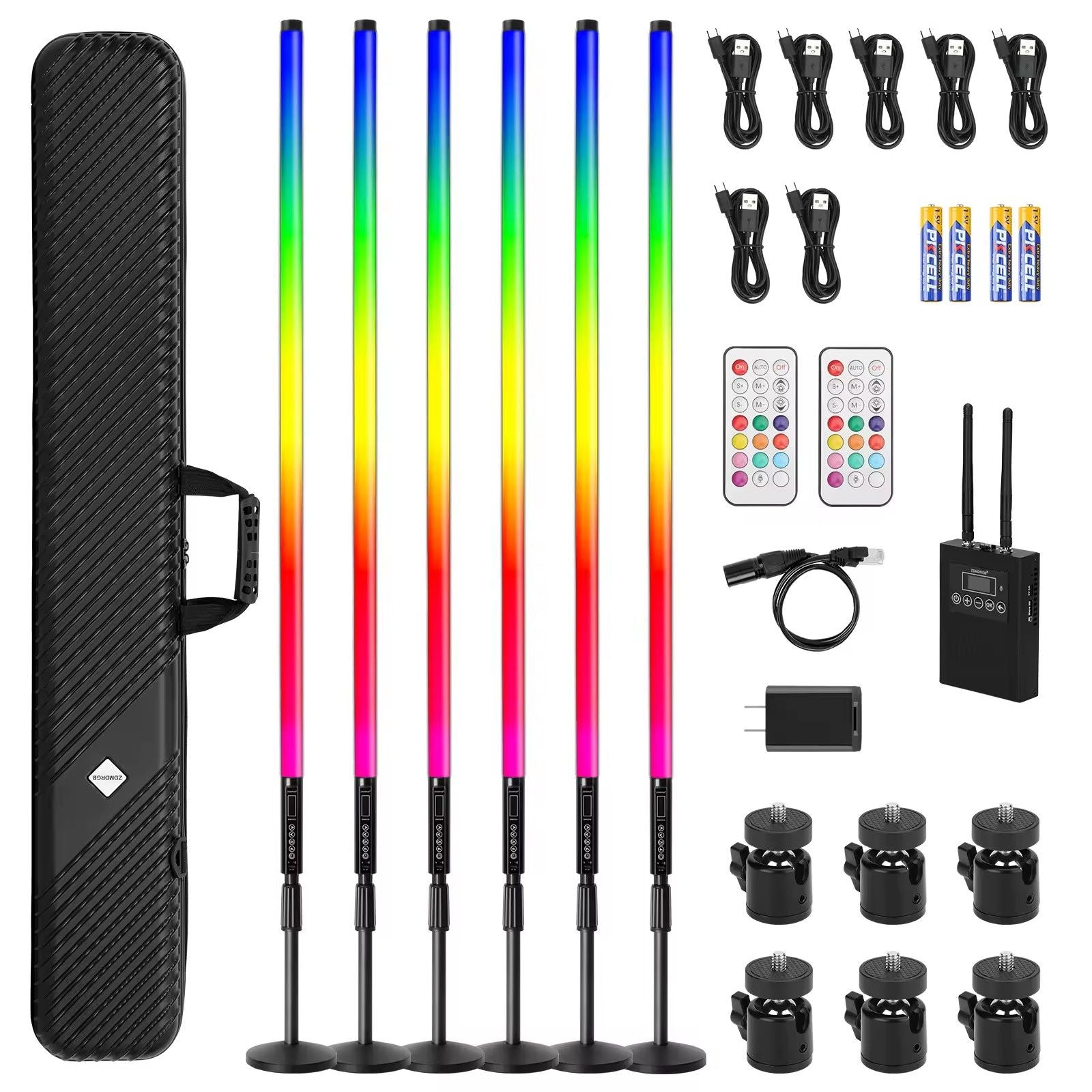 RGB Programmable Pixel LED Tube Light TL-130Ultra DMX Artnet Control for Video Studio DJ Booth
