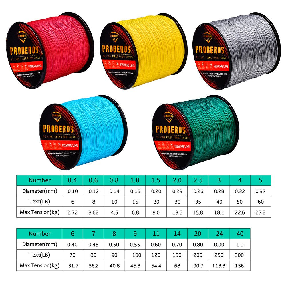 Linha PE Trançada Dyneema de 8 fios para Pesca em Rochas/Mar 0.1mm-1.0mm 6LB-300LB Linha Principal para Isca Multifilamento Livre de Emaranhados Fio PE Trançado