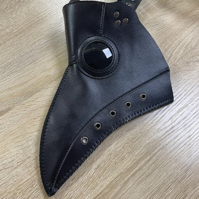 New Funny Medieval Steampunk Plague Doctor Bird Mask Latex Punk Cosplay Masks Beak Adult Halloween Event Cosplay Props Black
