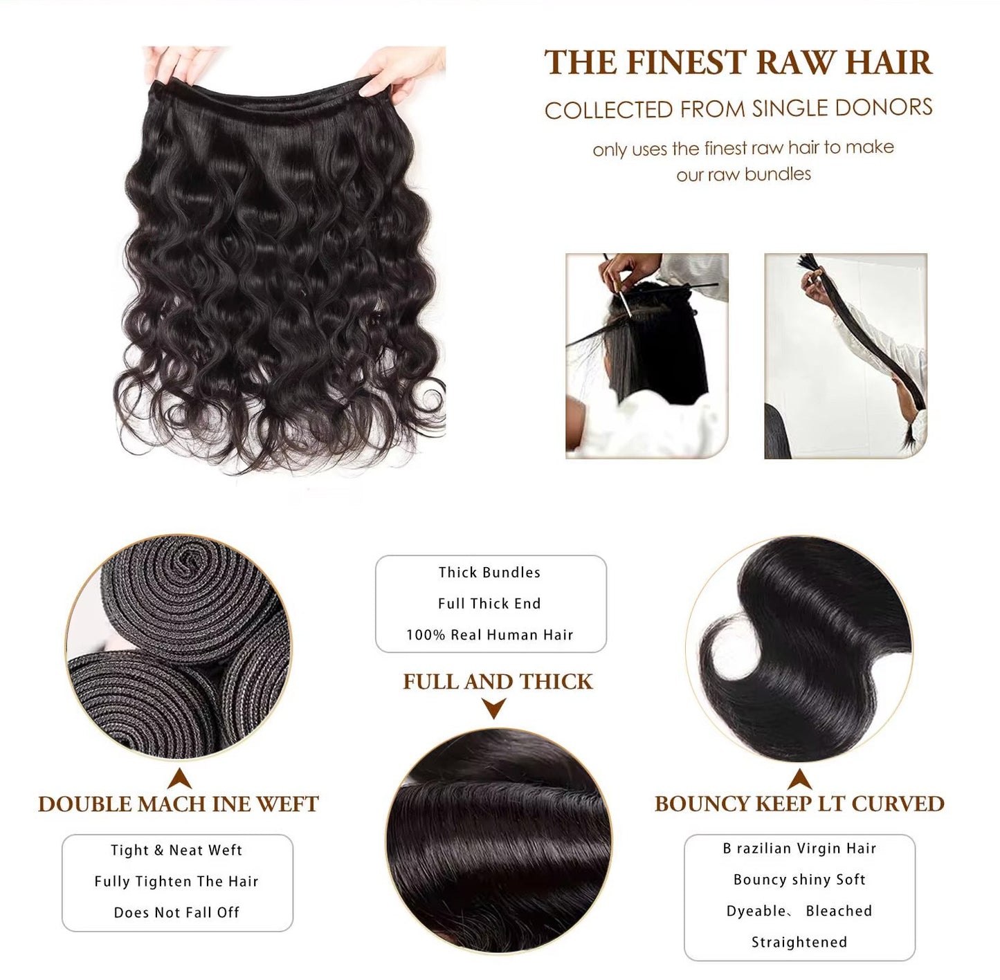 16A 30 40 Polegadas Cabelo Humano Body Wave Bundles Cabelo Humano Virgem Não Processado 100% Extensões de Cabelo Humano Cru Brasileiro