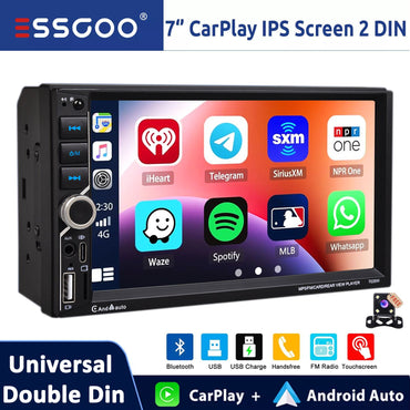 7 Inch HD Touch Screen Car Radio 2 Din High Quality Video Player Wince Wireless CarPlay Android Auto Bluetooth Rear Camera