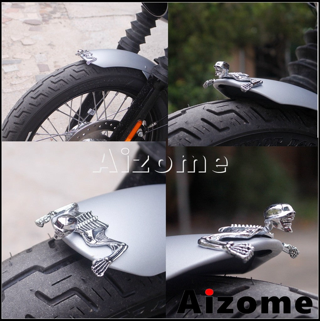 Capacete de Motocicleta com Farol Crânio Capacete Decorativo Figura para Harley Viseira de Farol Personalizada Enfeite de Esqueleto de Aço Adesivo