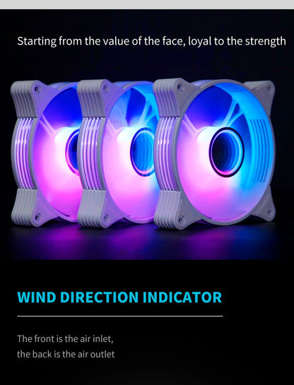 Aigo AR12PRO Computer Case Fan Ventoinha PC 120mm RGB Fan 4pin PWM CPU Cooling Fan 3pin5v Unlimited Space Argb 12cm Ventilador