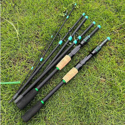 Vara de Pesca de Arremesso e Spinning, Ponta Sólida ML 1,8/2,1m, Ultraleve, para Jigging de Trutas, 4/5 Seções, Pesca