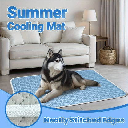 Nova almofada de resfriamento para cães, lavável, portátil, para o verão, cobertor de seda gelada para cães e gatos, tapete de dormir respirável para sofá