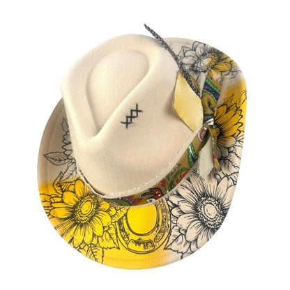 A52E Practical Cowgirls Hat Braided Trim Detail Breathable For Music Festivals